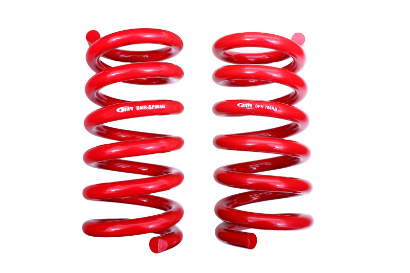 Ford Mustang GT Lowering Springs - Rear - BMR Suspension - Handling Version, MagneRide - Red - `15-`23